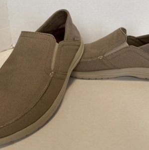 Crocs Santa Cruz Mens Slip On Triple Comfort Luxe Loafers Shoes 204834 Excellent